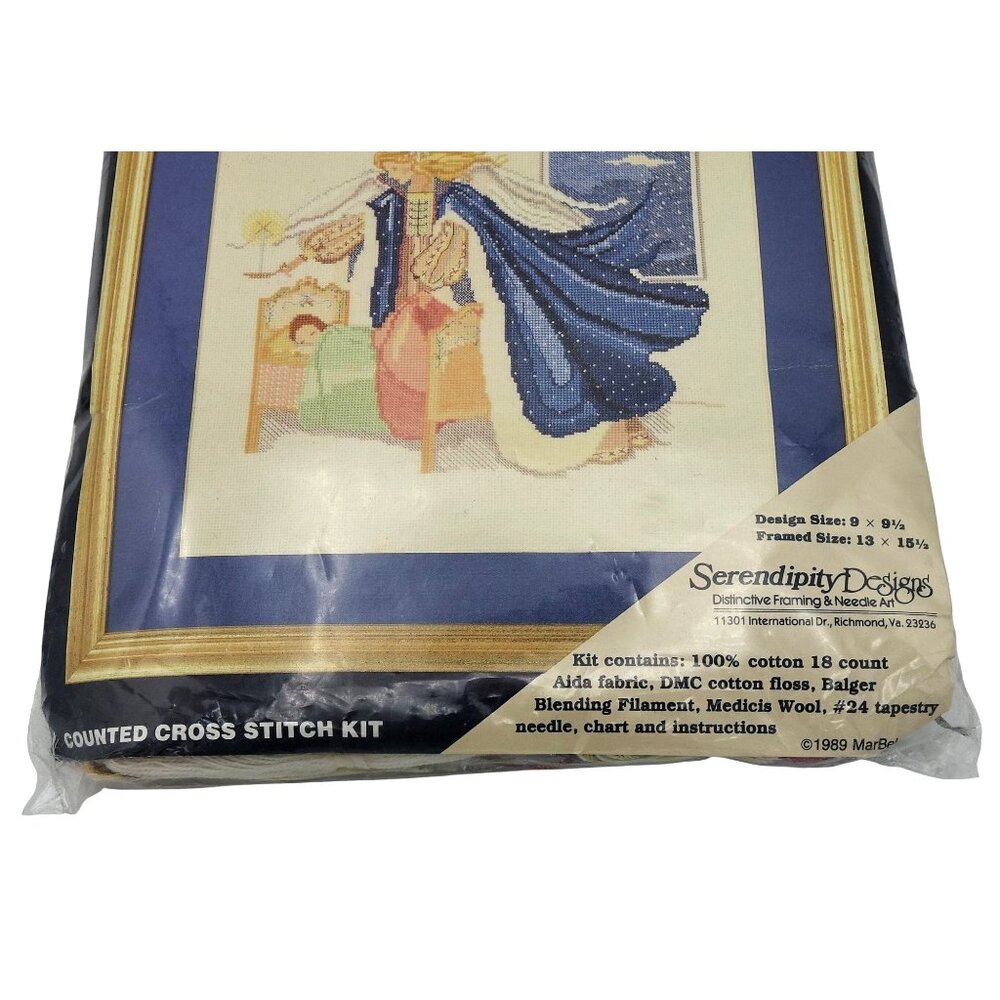 Vintage Starlight Angel Counted Cross Stitch Kit by MarBek Kit KB-13 Angel and S - Picture 3 of 5